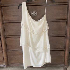 Express White Tiered Party Dress